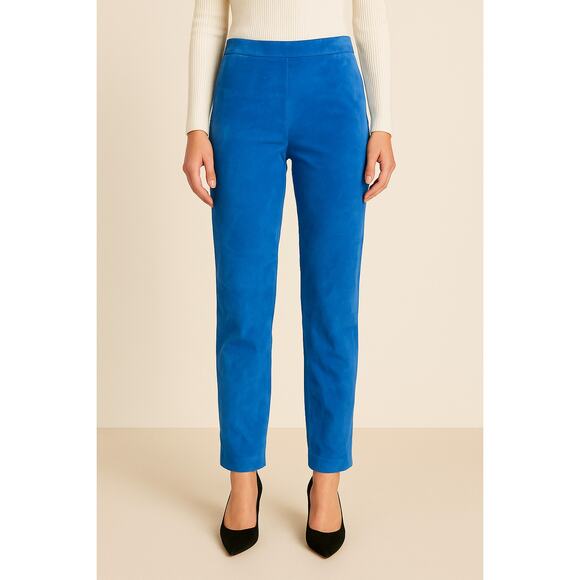 West Bay Women’s Size 10 Blue Pig Suede Pants - Picture 1 of 7